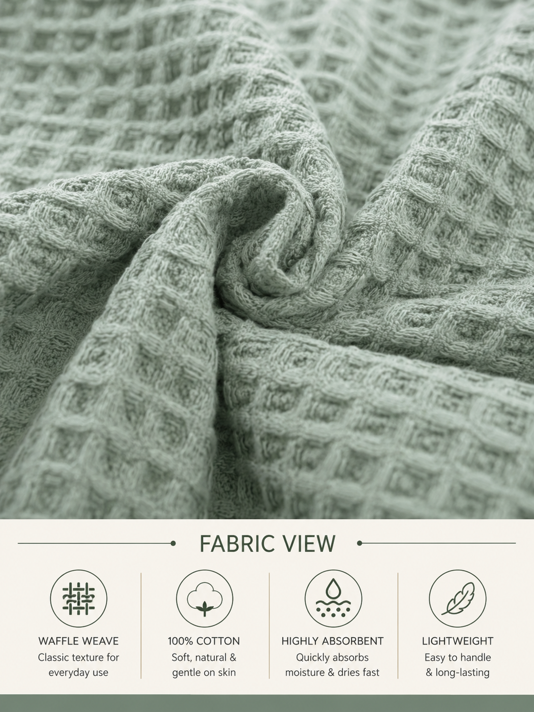 Waffle Weave Kitchen Towel Set of 2