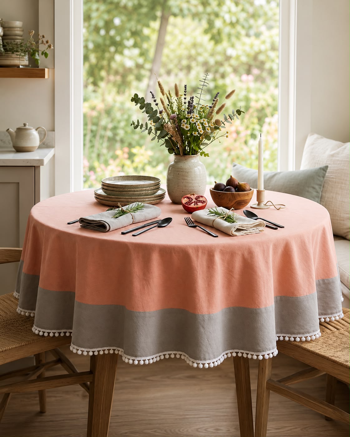 Classic Round Cotton Tablecloth