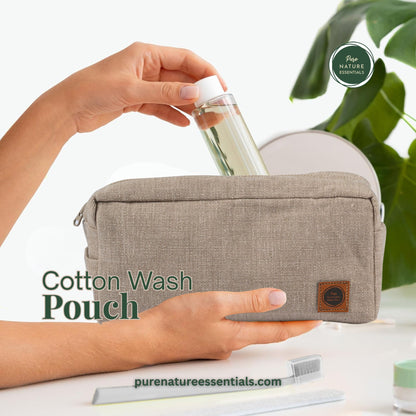 Cotton wash pouch