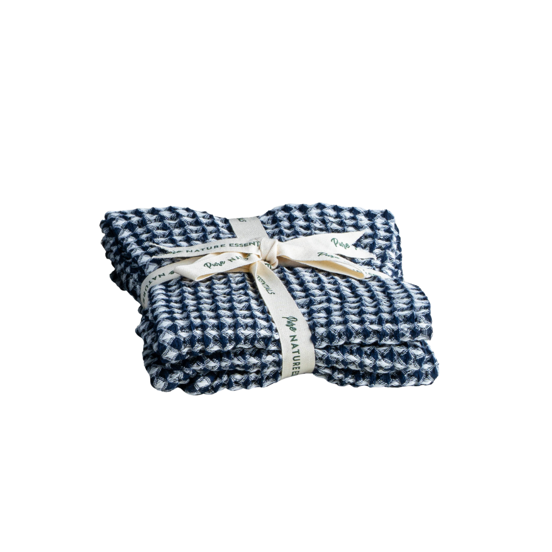 Waffle weave face towel