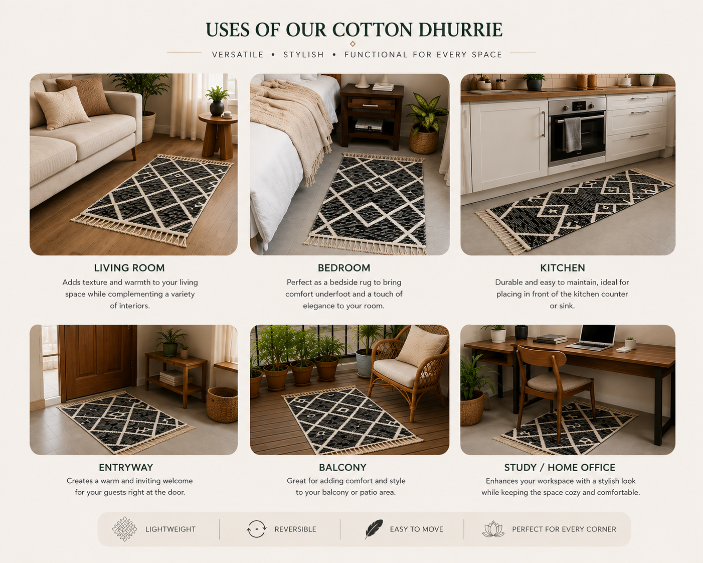 Cotton Reversible Dhurrie