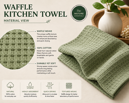 Waffle Kitchen Towel Set of 3