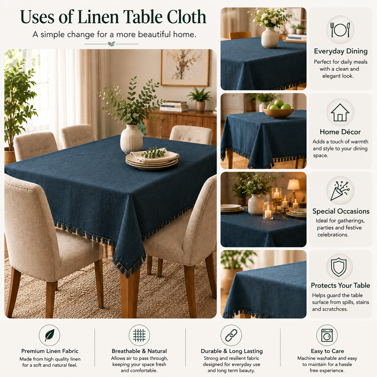 Classic Solid Table Cloth