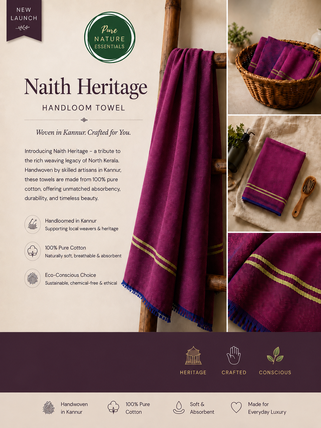 Naith Heritage Handloom Towel