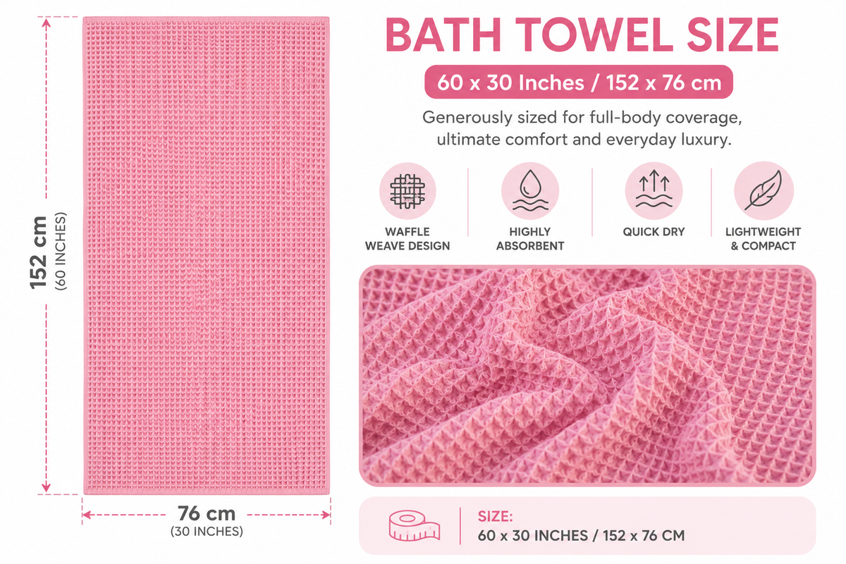 Waffle Weave Bath Towel