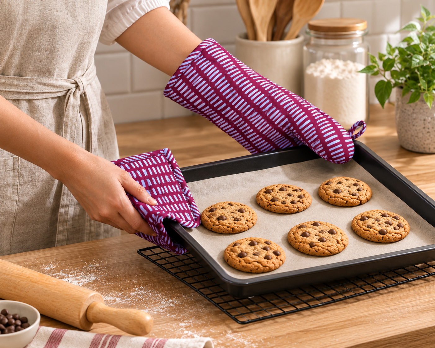 Cotton Oven Mitt & Pot Holder