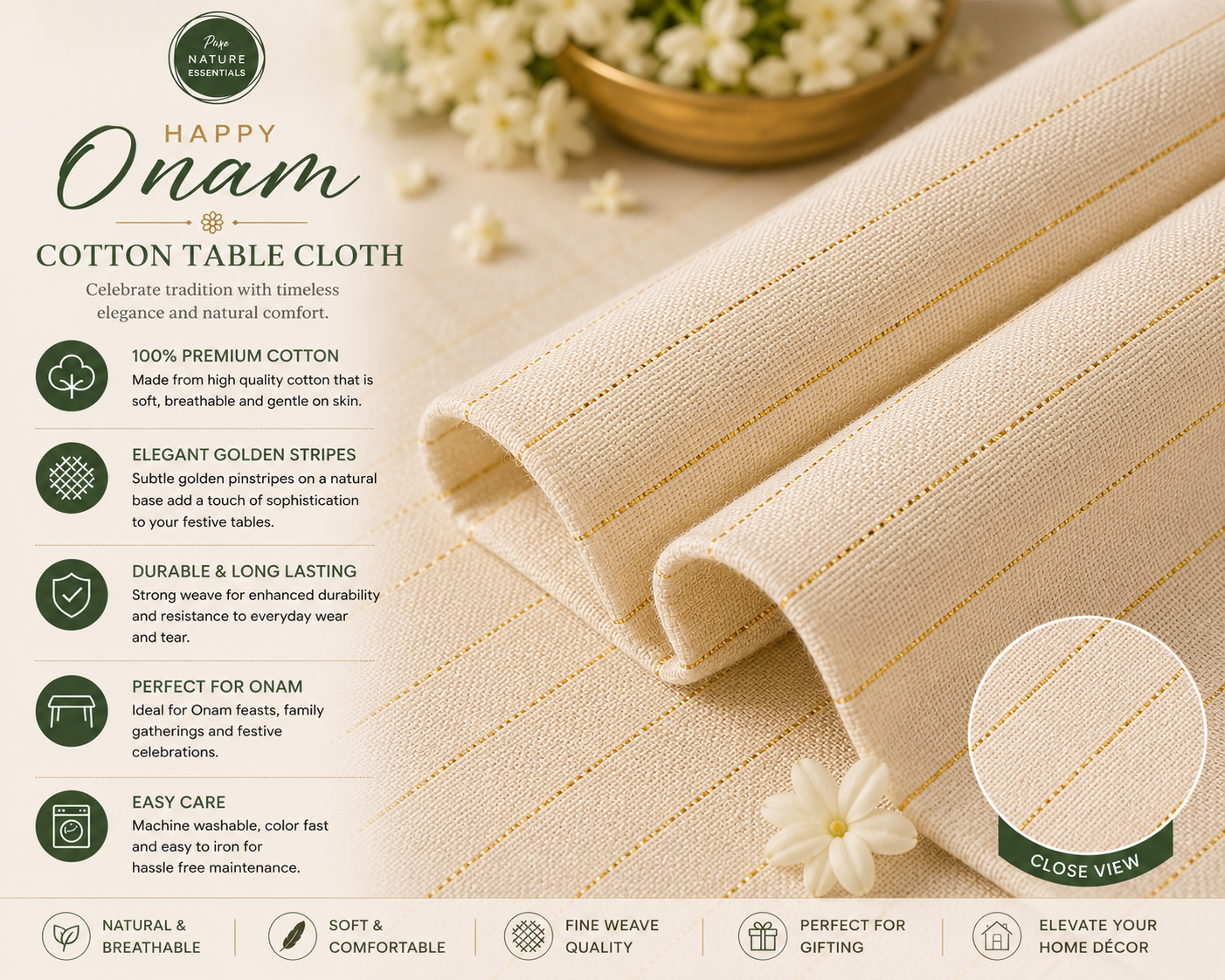 Onam Festive Table Cloth