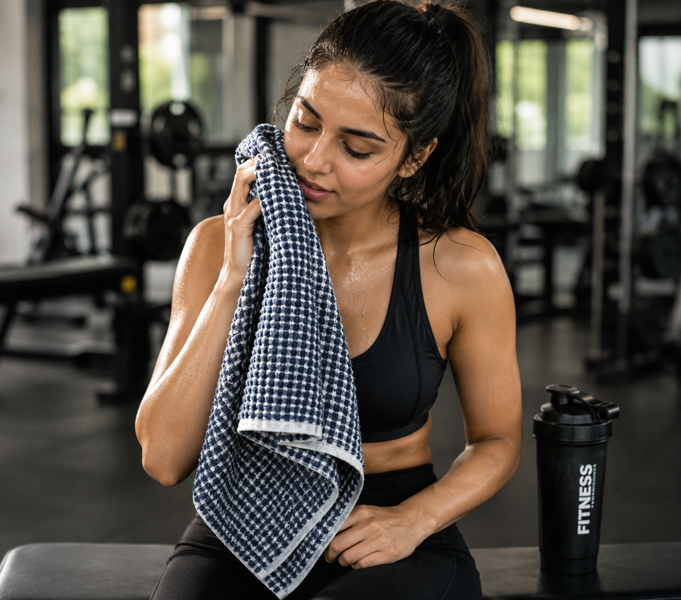 Waffle Weave Gym Towel