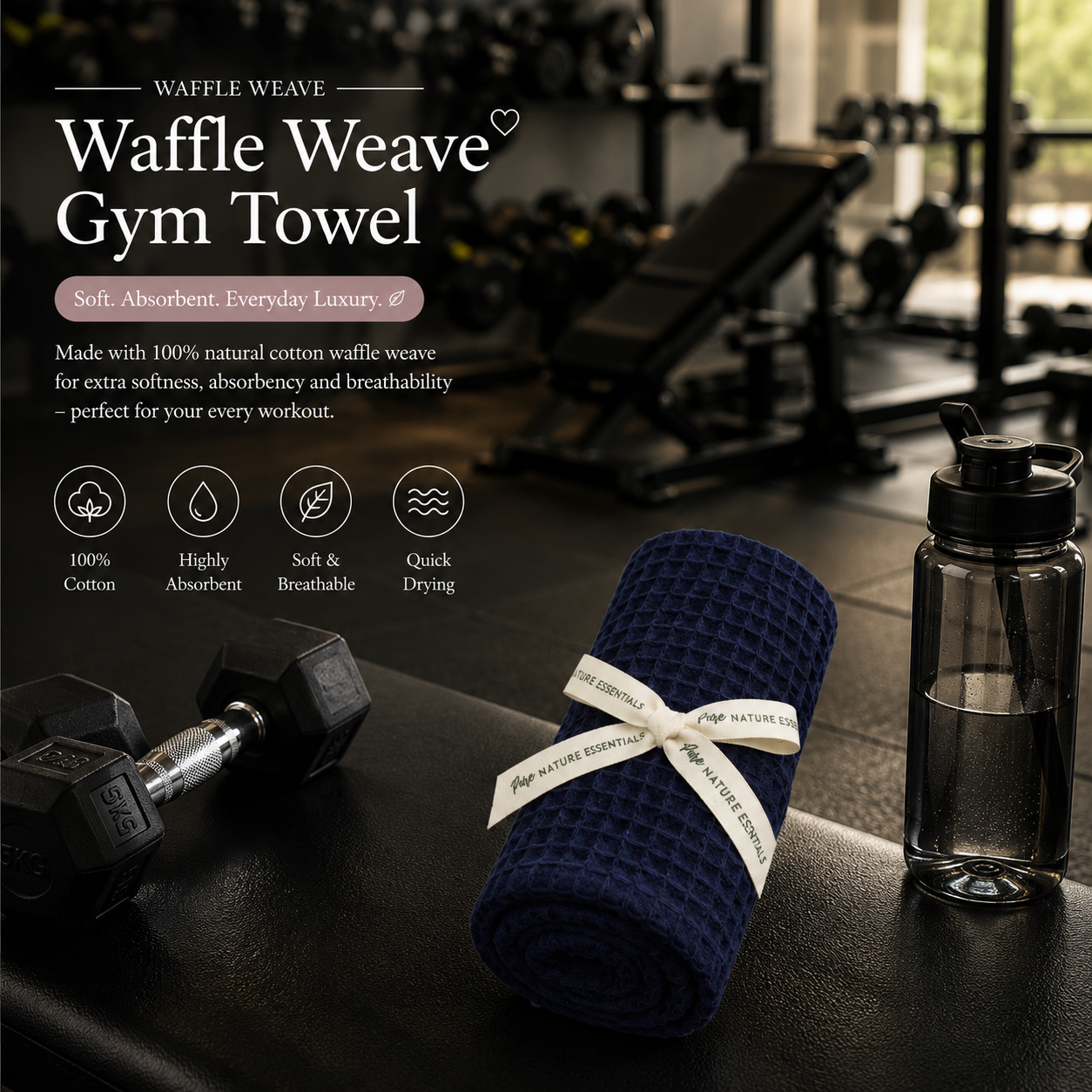 Waffle Weave Gym Towel