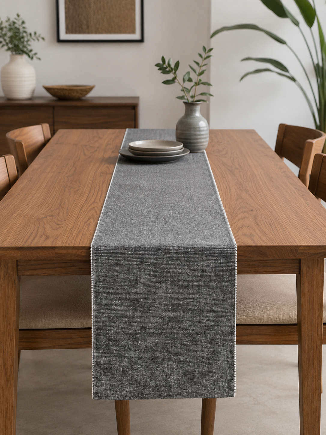 Cotton  ribbed table runner