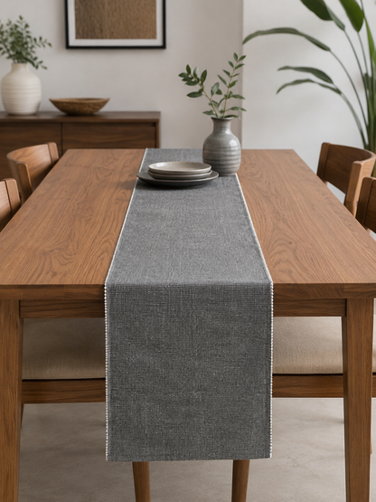 Cotton  ribbed table runner
