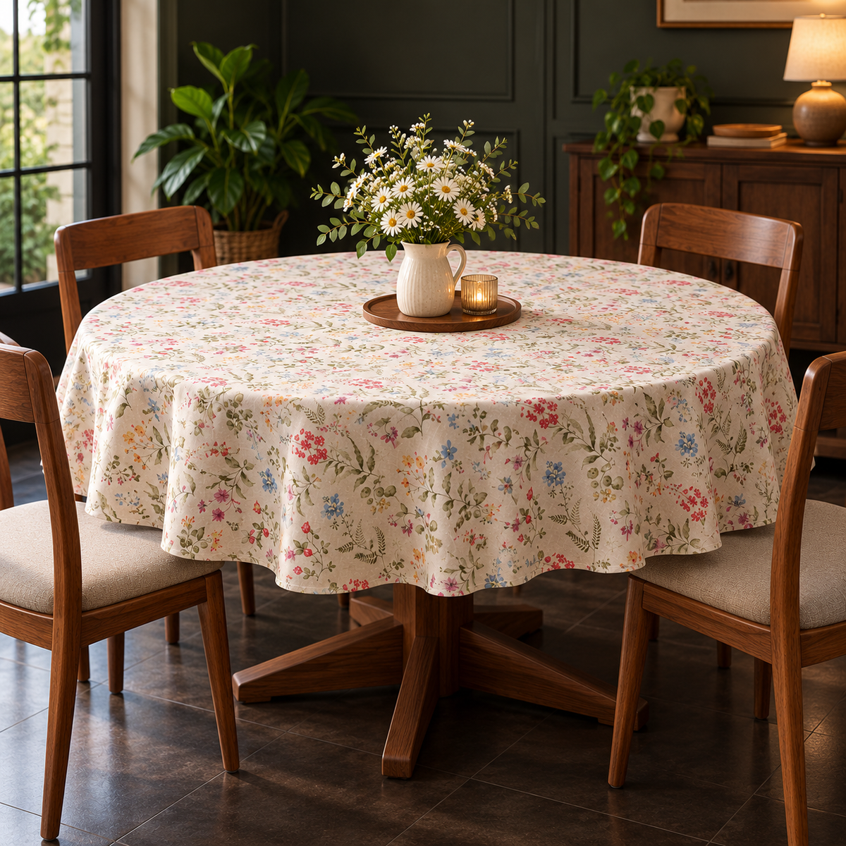 Classic Round Cotton Tablecloth