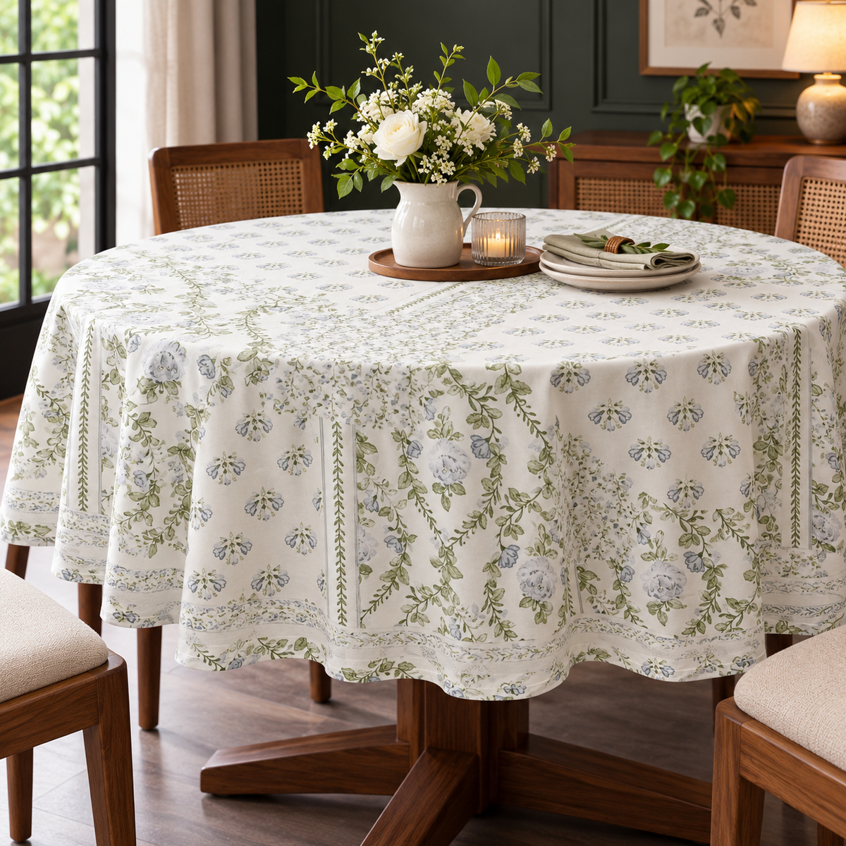 Classic Round Cotton Tablecloth