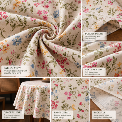 Classic Round Cotton Tablecloth