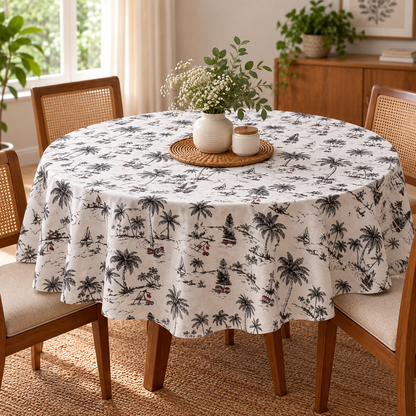 Classic Round Cotton Tablecloth