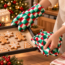 Christmas Pot holder & oven mitt