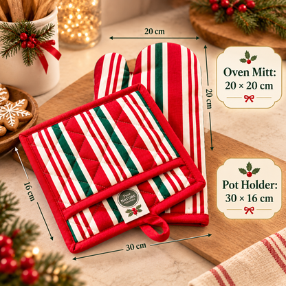 Christmas Pot holder & oven mitt
