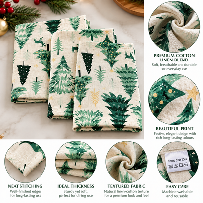 Christmas Napkin(Set Of 3)