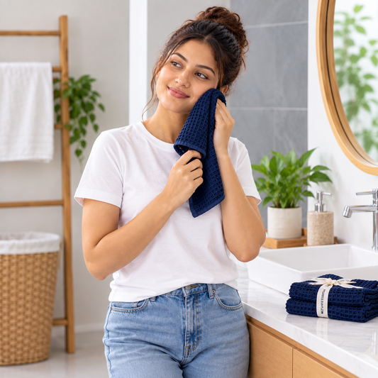 Waffle weave Face Towel ( Pack of 3)