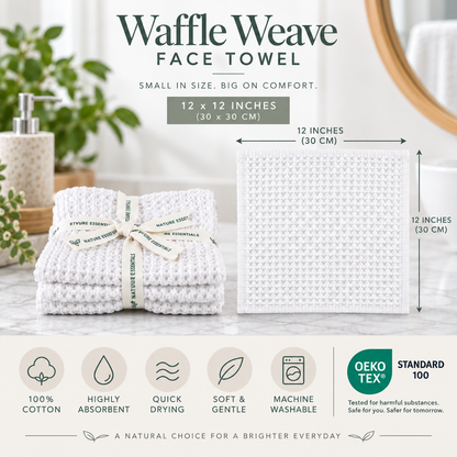 Waffle weave Face Towel ( Pack of 3)