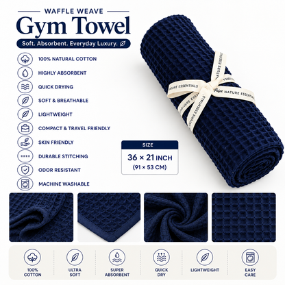 Waffle Weave Gym Towel