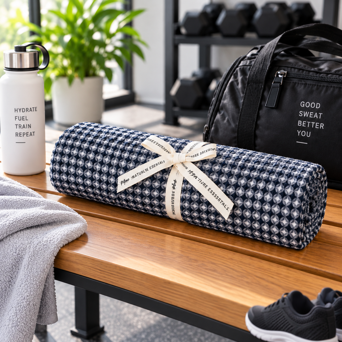 Waffle Weave Gym Towel