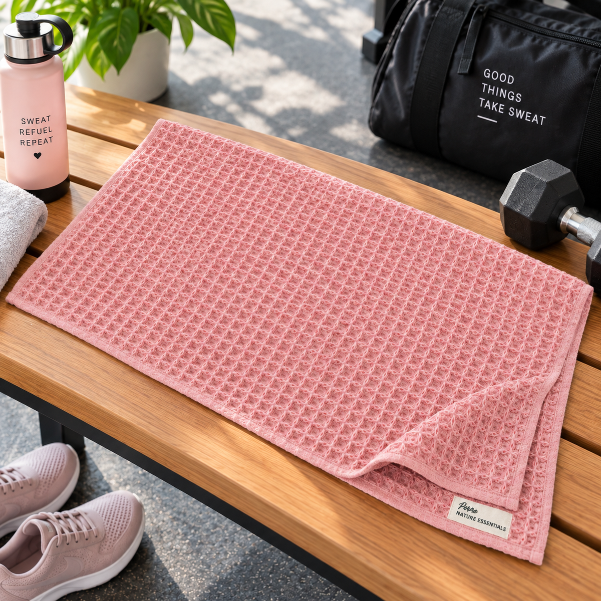 Waffle Weave Gym Towel