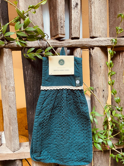 Waffle weave hang towel