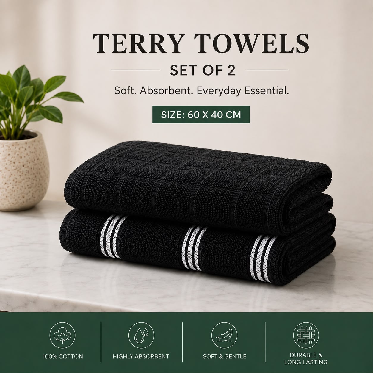 Terry Towels set of 2