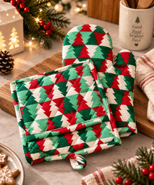 Christmas Pot holder & oven mitt