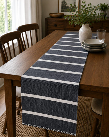 Cotton  ribbed table runner