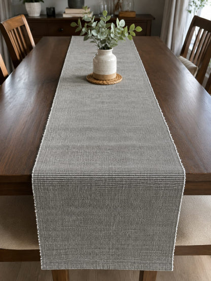 Cotton  Ribbed Table Runner