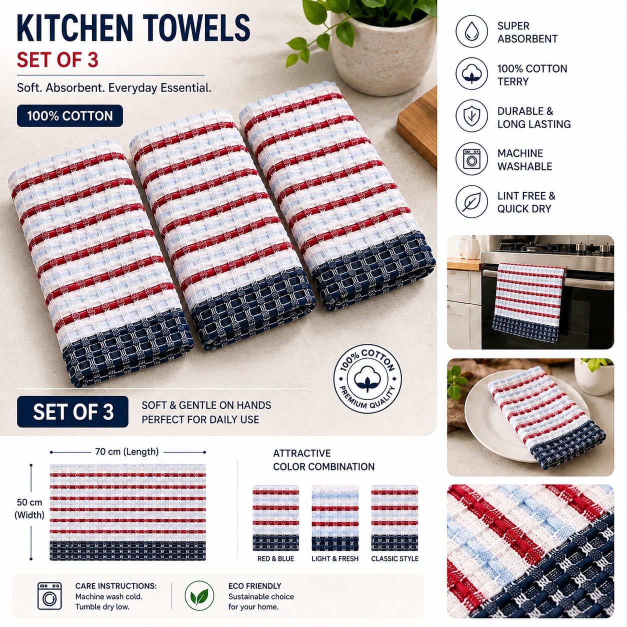 Kitchen Towel Set of 3