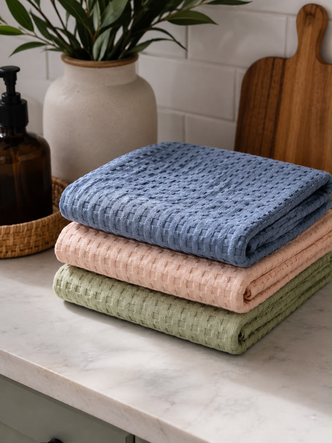 Waffle Kitchen Towel Set of 3