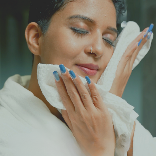 Waffle weave face towel