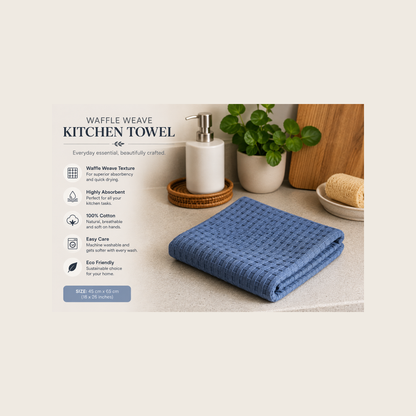 Waffle Kitchen Towel Set of 3