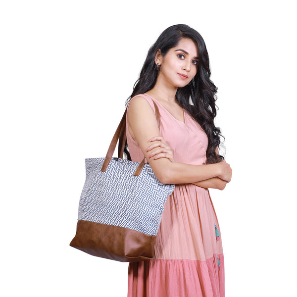 Jacquard Woven Tote Bag